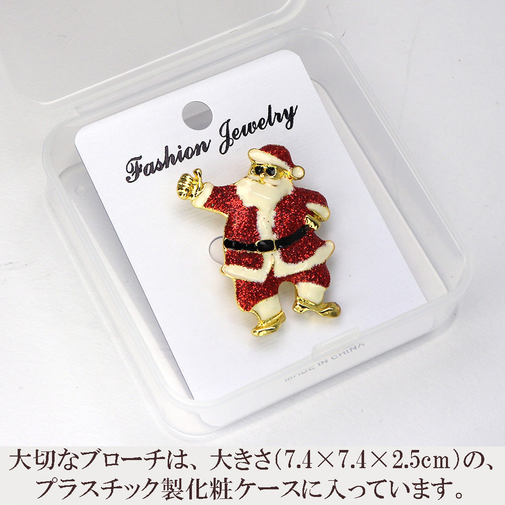 クリスマス-ブローチ-サンタクロース-キラキラ-ファッション-クリスマスブローチピン-可愛い-おしゃれ-アクセサリー-プレゼント-贈り物-メンズ-レディース-子供-ジュエリー-カフス専門店
