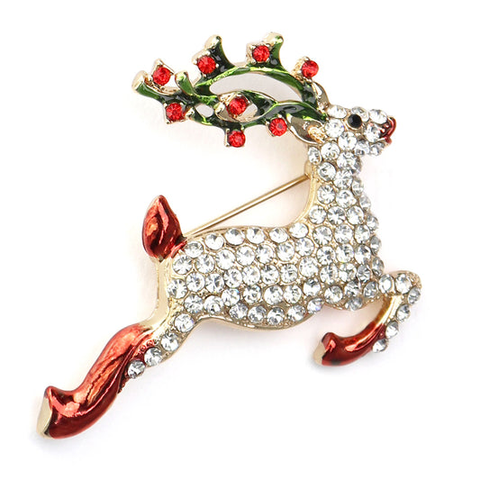 クリスマス-ブローチ-キラキラ-トナカイ-ファッション-クリスマスブローチピン-可愛い-おしゃれ-アクセサリー-プレゼント-贈り物-メンズ-レディース-子供-ジュエリー-カフス専門店