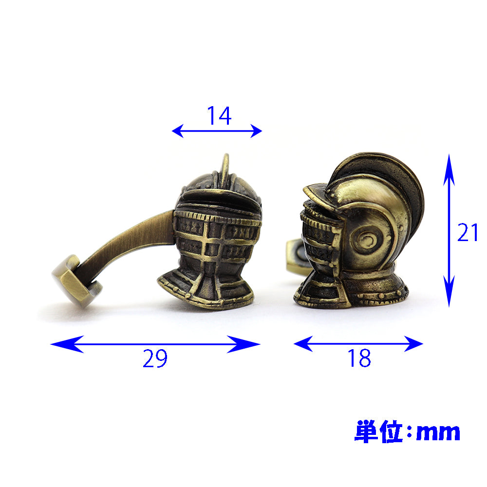 西洋 騎士 鎧 カフスボタン レトロ ブロンズ色 かっこいい インパクト ユニーク 営業マン 個性 スーツ 人気 おしゃれ カジュアル プレゼント ギフト 成人式 カフス専門店