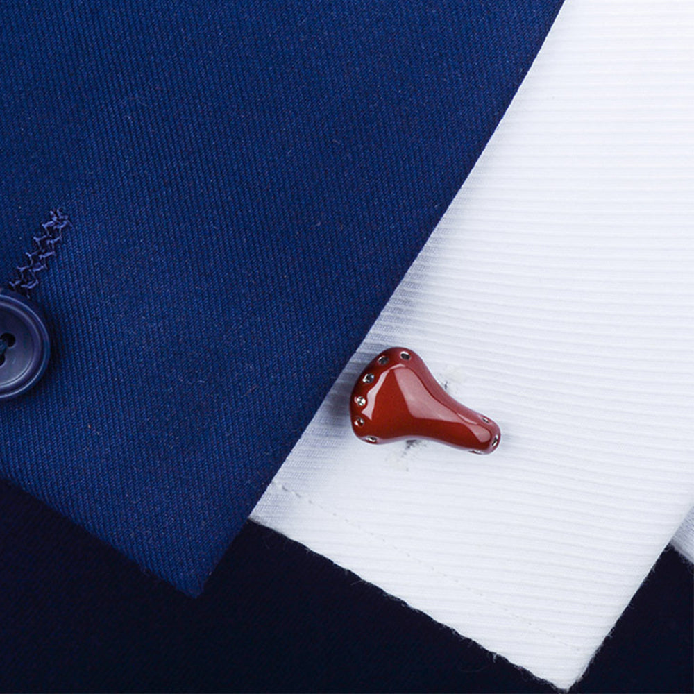 自転車 サドル カフスボタン ブラウン かわいい おしゃれ 男女 ユニーク 個性 プレゼント ギフト 大人気 結婚式 カフス専門店