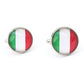 円形 ポップ 国旗 シリーズ 【 イタリア 】 カラフル系 ビジネス 社交 国旗 カフリングス 集まり 人気 個性 フォーマル カフス専門店