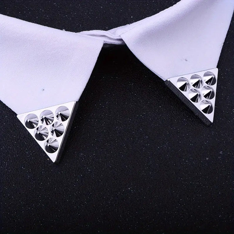 襟のおしゃれに 三角 カラーピン シルバー 男女 アクセサリー エレガント 人気 プレゼント ギフト カフス専門店