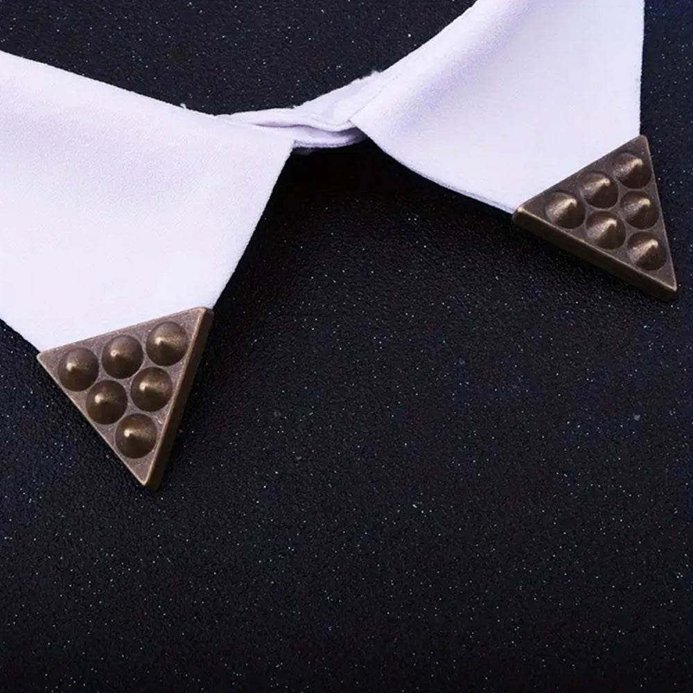 襟のおしゃれに 三角 カラーピン ブロンズ 男女 アクセサリー エレガント 人気 プレゼント ギフト カフス専門店