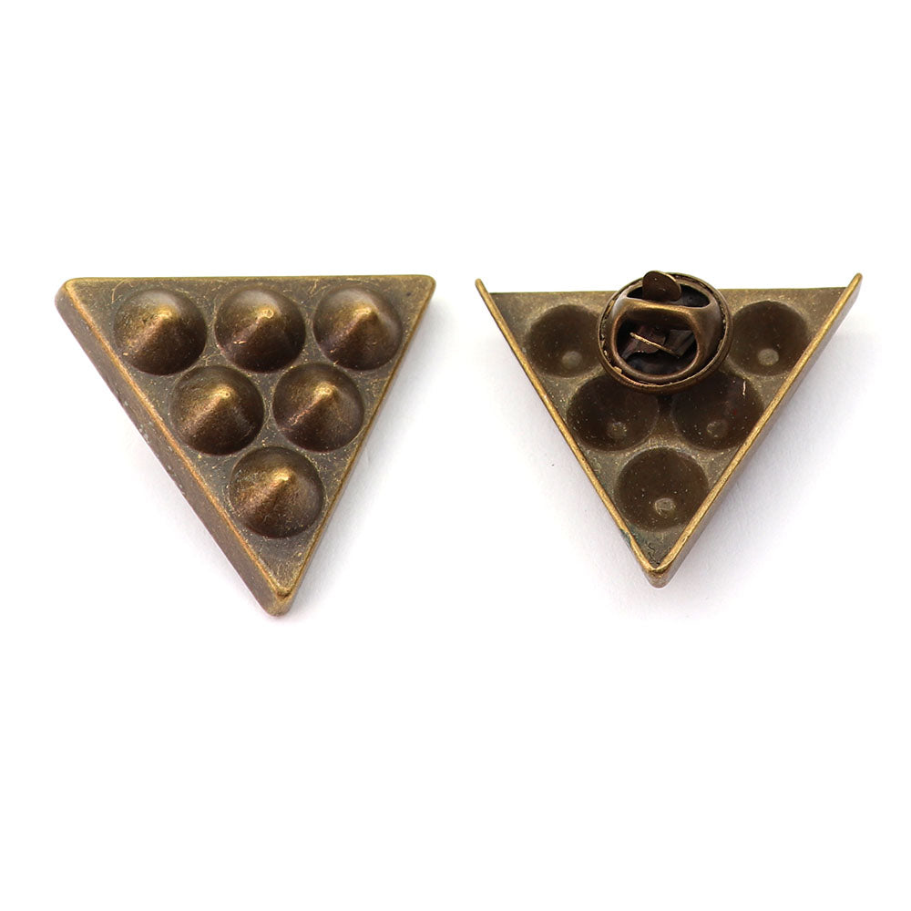 襟のおしゃれに 三角 カラーピン ブロンズ 男女 アクセサリー エレガント 人気 プレゼント ギフト カフス専門店