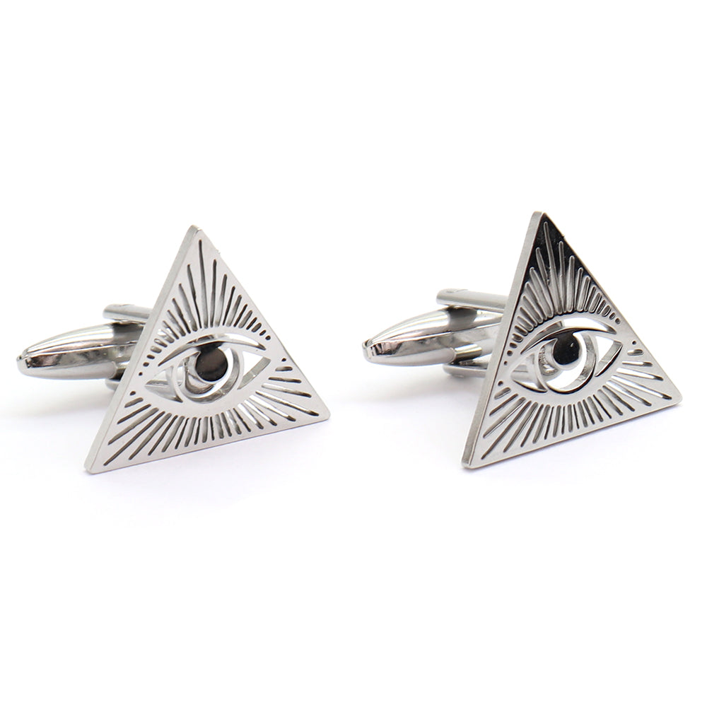 目 モチーフ カフスボタン シルバー プロビデンスの目 神の全能の目 男女 カフリングス 営業マン 個性 スーツ 人気 プレゼント ギフト カフス専門店