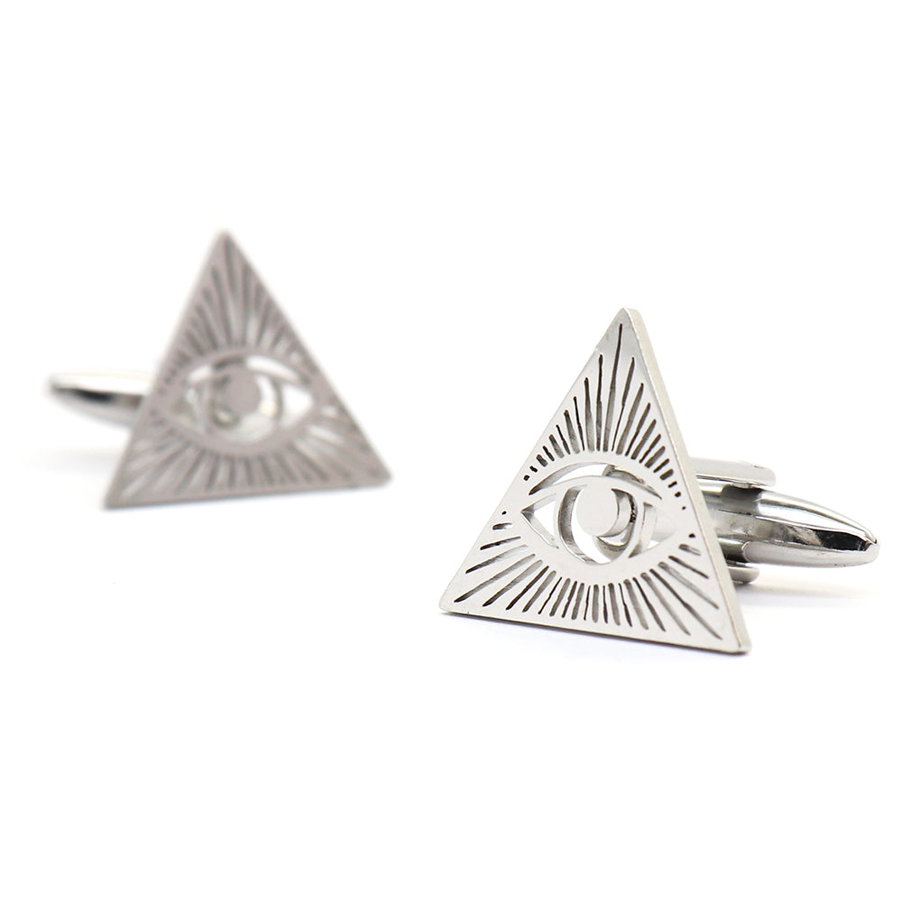 目 モチーフ カフスボタン シルバー プロビデンスの目 神の全能の目 男女 カフリングス 営業マン 個性 スーツ 人気 プレゼント ギフト カフス専門店
