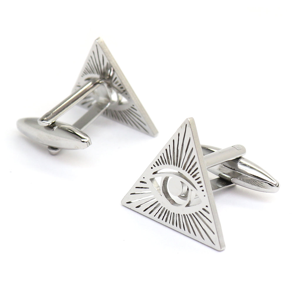 目 モチーフ カフスボタン シルバー プロビデンスの目 神の全能の目 男女 カフリングス 営業マン 個性 スーツ 人気 プレゼント ギフト カフス専門店