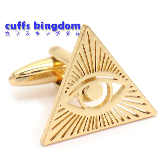 目 モチーフ カフスボタン ゴールド プロビデンスの目 神の全能の目 男女 カフリングス 営業マン 個性 スーツ 人気 プレゼント ギフト カフス専門店