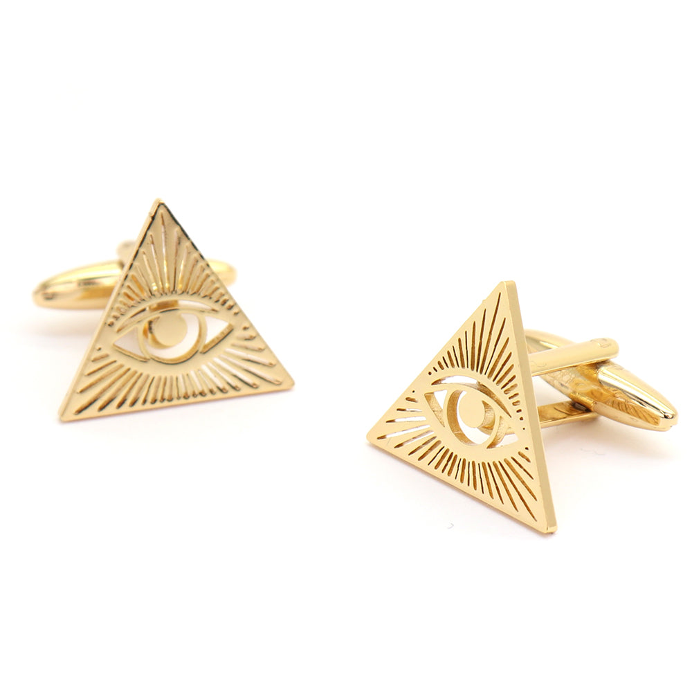 目 モチーフ カフスボタン ゴールド プロビデンスの目 神の全能の目 男女 カフリングス 営業マン 個性 スーツ 人気 プレゼント ギフト カフス専門店