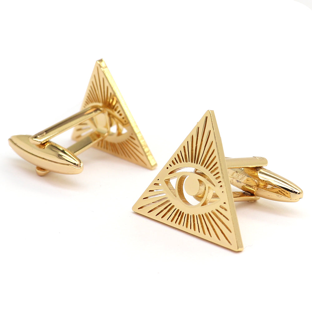 目 モチーフ カフスボタン ゴールド プロビデンスの目 神の全能の目 男女 カフリングス 営業マン 個性 スーツ 人気 プレゼント ギフト カフス専門店