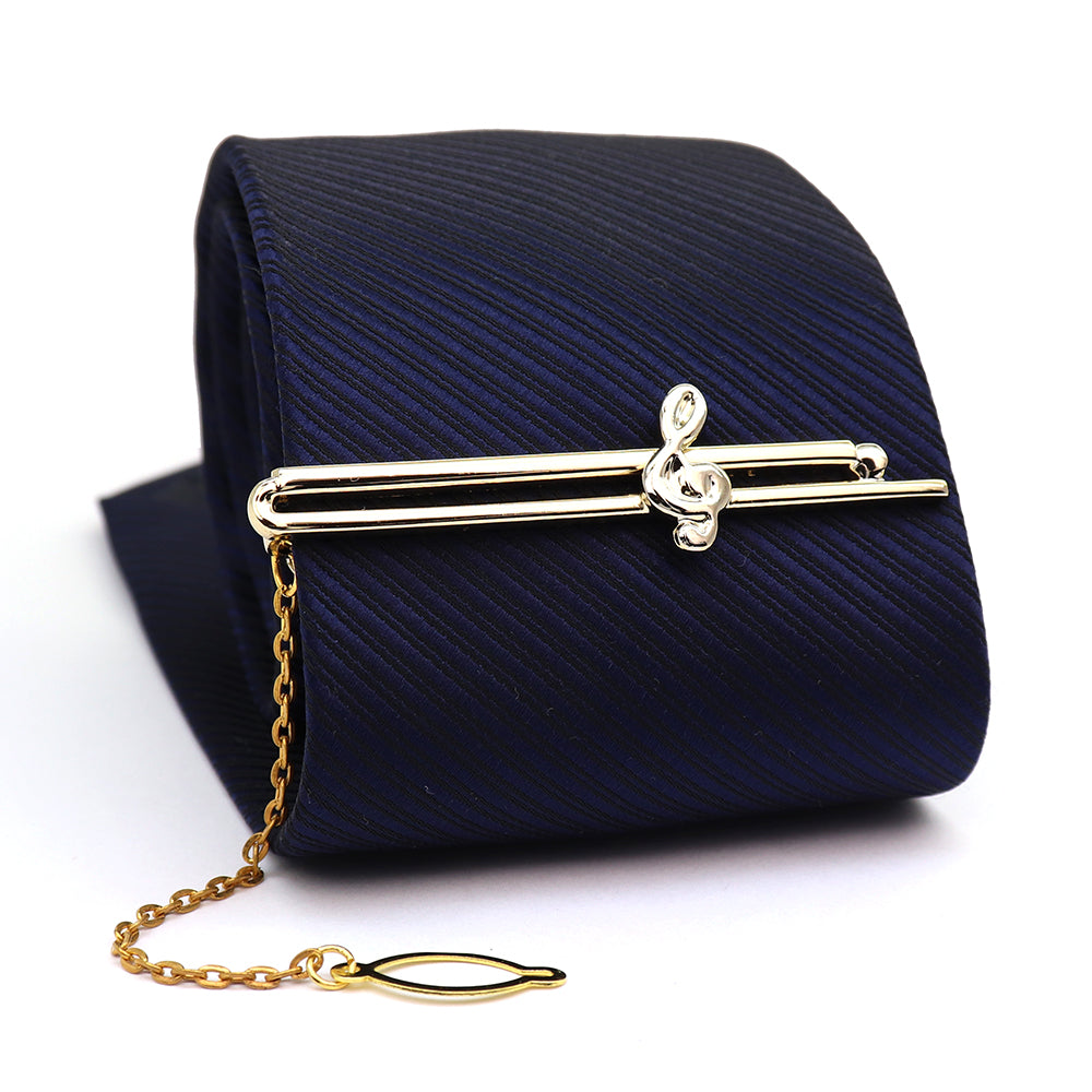 ト音記号 タイピン チェーン付 音楽 おしゃれ 男女 趣味 音符 楽譜 エレガント 正装 プレゼント 大人気 成人式 卒業式 結婚式 カフス専門店