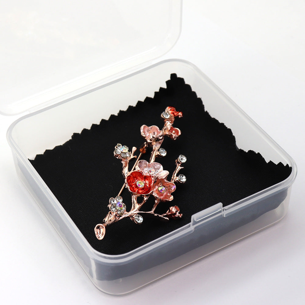 梅の花 ブローチ クリスタル レトロ ファッション コサージュ ピン エレガント 可愛い おしゃれ アクセサリー プレゼント 贈り物 メンズ レディース 子供 ジュエリー カフス専門店