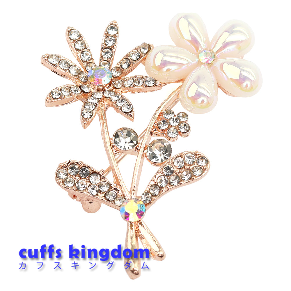 お花 ブローチ クリスタル ファッション コサージュ ピン エレガント 可愛い おしゃれ アクセサリー プレゼント 贈り物 メンズ レディース 子供 ジュエリー カフス専門店