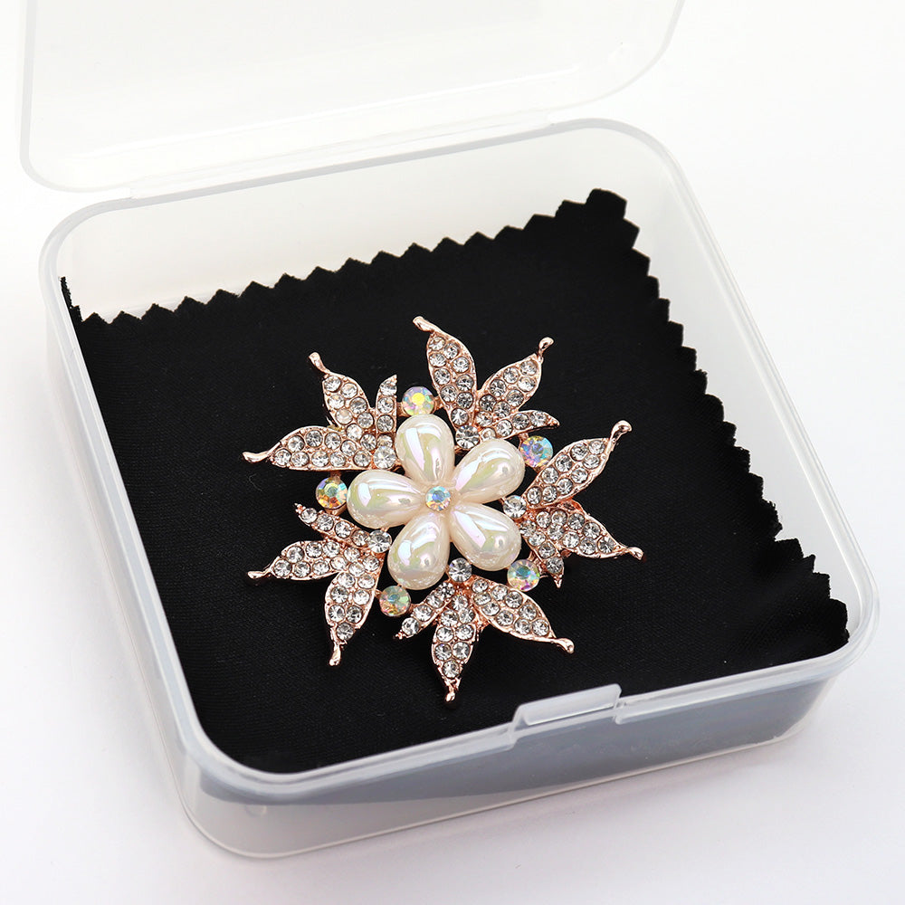 輝く お花 ブローチ クリスタル ファッション コサージュ ピン エレガント 可愛い おしゃれ アクセサリー プレゼント 贈り物 メンズ レディース 子供 ジュエリー カフス専門店