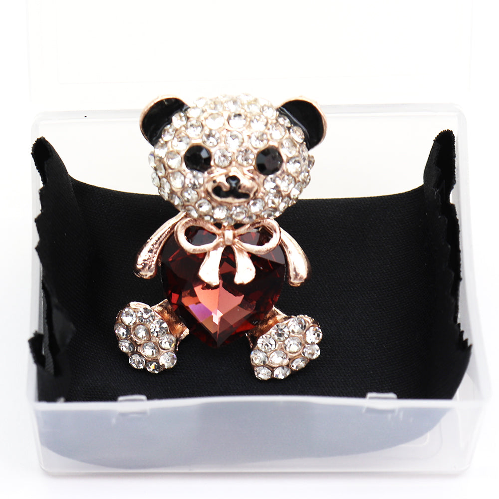 キラキラ くまさん ブローチ クリスタル ファッション コサージュ ピン エレガント 可愛い おしゃれ アクセサリー プレゼント 贈り物 メンズ レディース 子供 ジュエリー カフス専門店