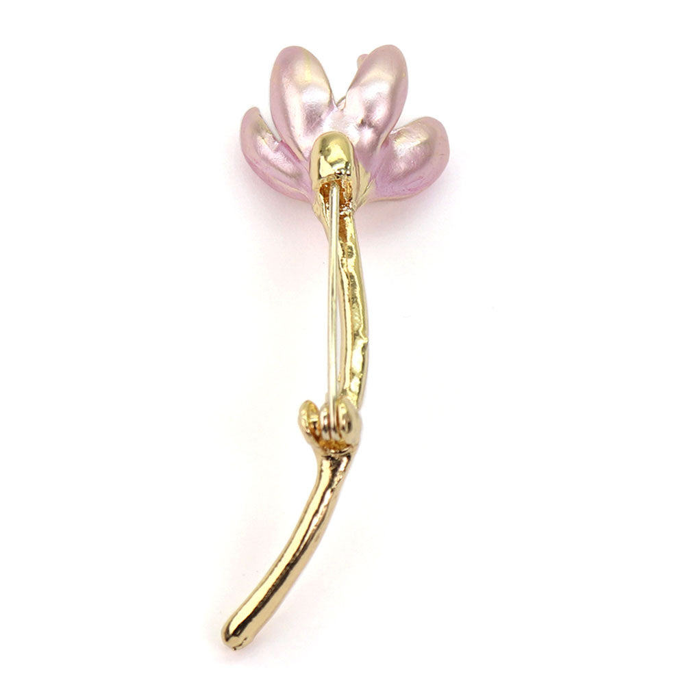 ピンクの蓮の花 ブローチ ファッション コサージュ ピン エレガント 可愛い おしゃれ アクセサリー プレゼント 贈り物 メンズ レディース 子供 ジュエリー カフス専門店