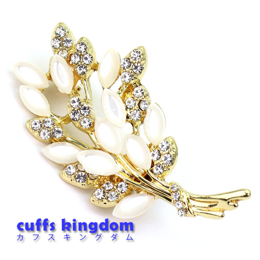 輝く小麦 ブローチ クリスタル ファッション コサージュ ピン エレガント 可愛い おしゃれ アクセサリー プレゼント 贈り物 メンズ レディース 子供 ジュエリー カフス専門店