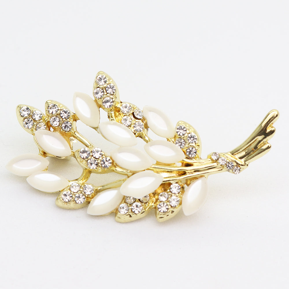 輝く小麦 ブローチ クリスタル ファッション コサージュ ピン エレガント 可愛い おしゃれ アクセサリー プレゼント 贈り物 メンズ レディース 子供 ジュエリー カフス専門店