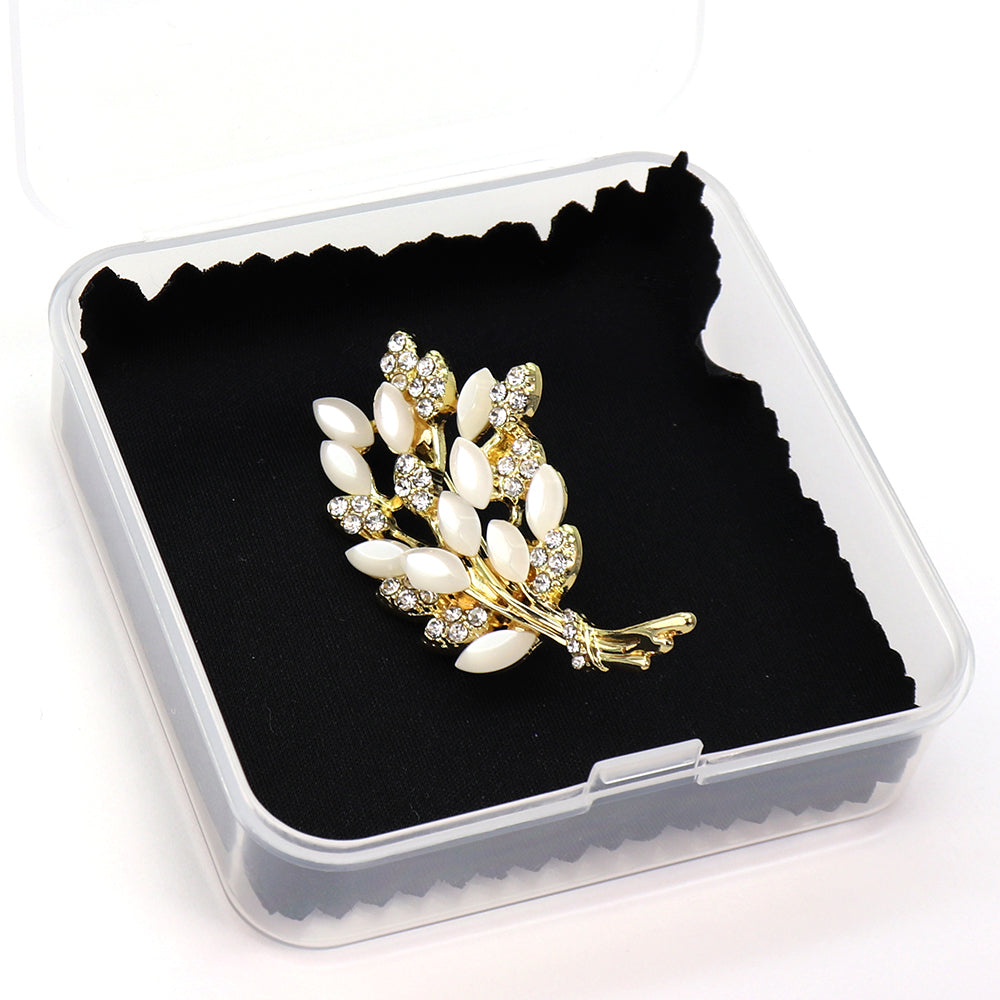 輝く小麦 ブローチ クリスタル ファッション コサージュ ピン エレガント 可愛い おしゃれ アクセサリー プレゼント 贈り物 メンズ レディース 子供 ジュエリー カフス専門店