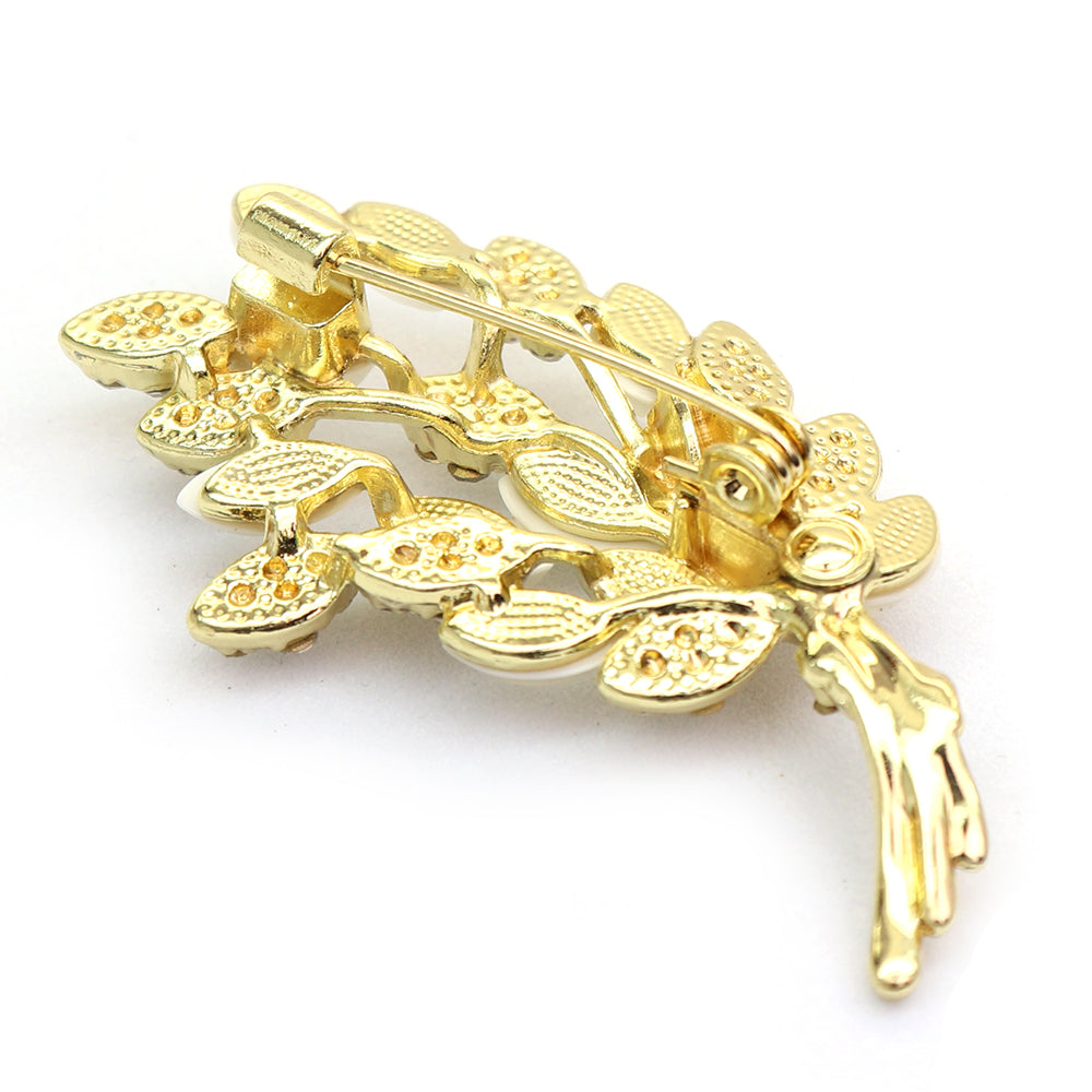 輝く小麦 ブローチ クリスタル ファッション コサージュ ピン エレガント 可愛い おしゃれ アクセサリー プレゼント 贈り物 メンズ レディース 子供 ジュエリー カフス専門店