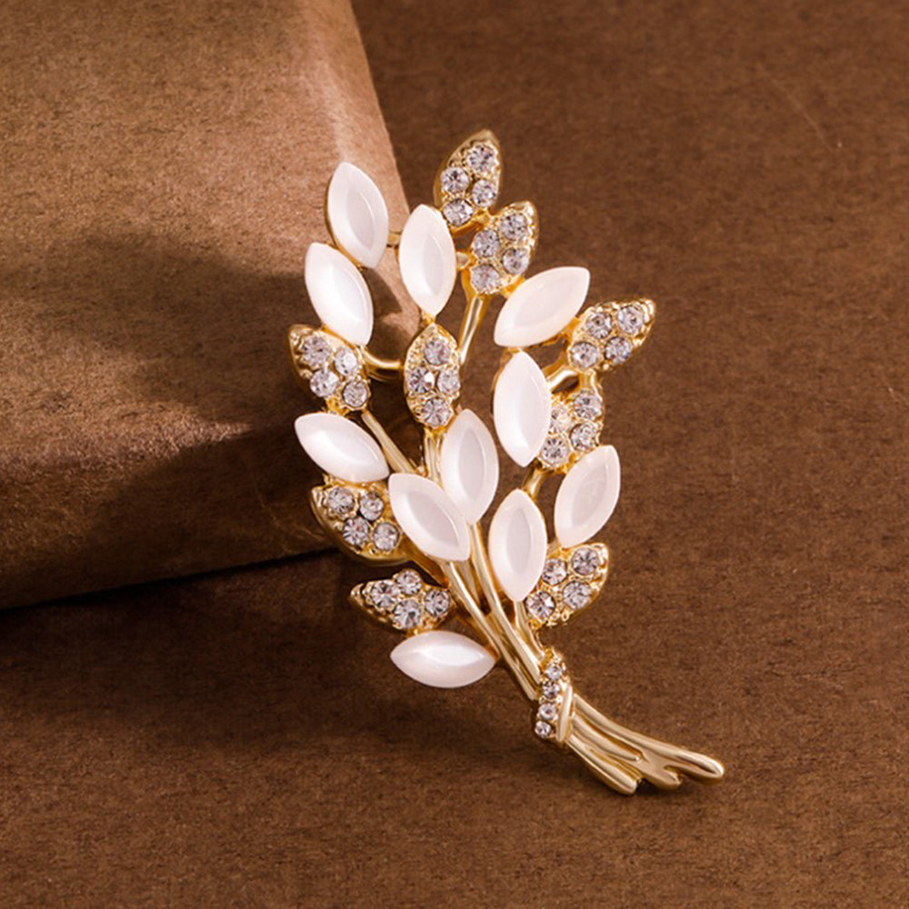 輝く小麦 ブローチ クリスタル ファッション コサージュ ピン エレガント 可愛い おしゃれ アクセサリー プレゼント 贈り物 メンズ レディース 子供 ジュエリー カフス専門店