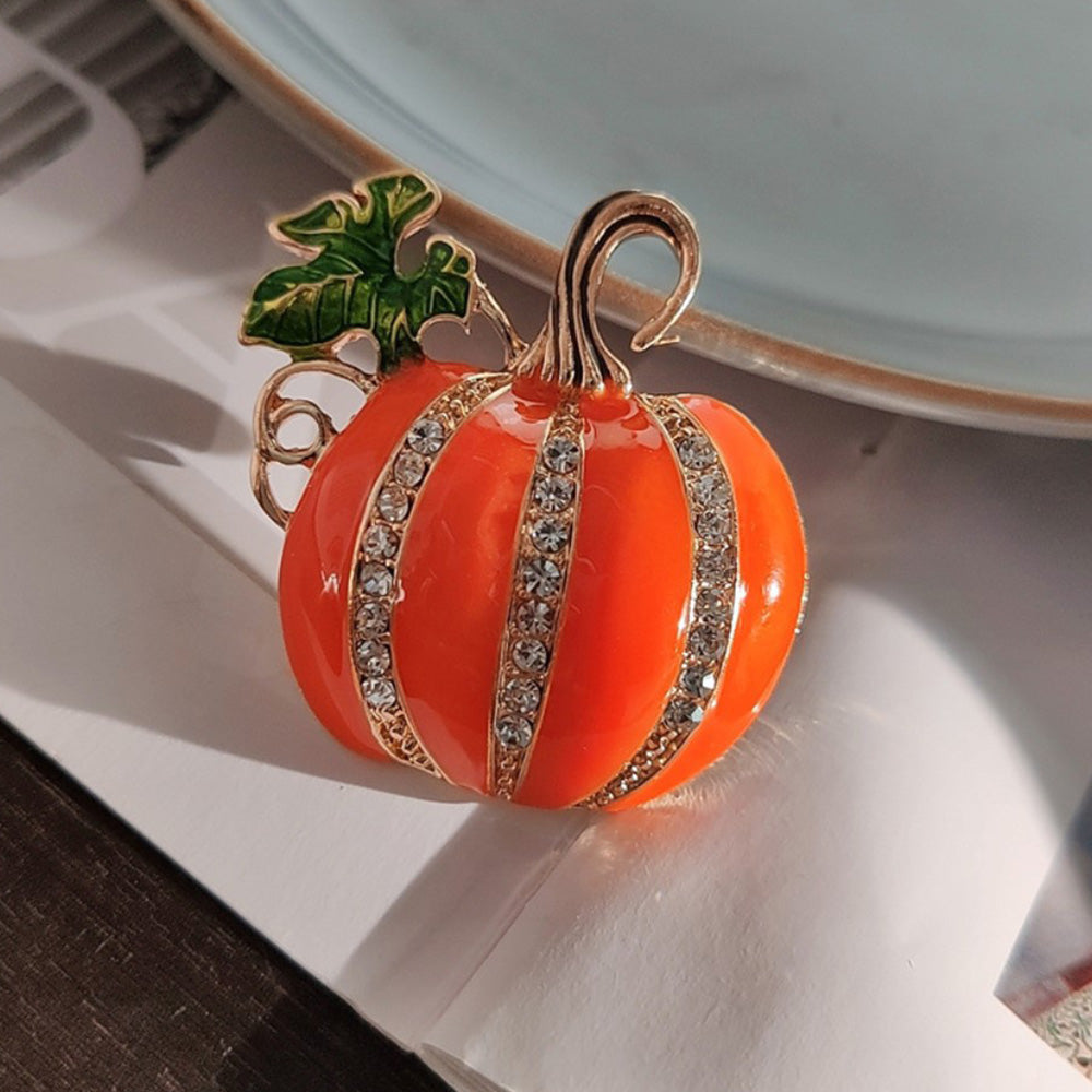 【送料無料】パンプキン カボチャ ブローチ ハロウィン イベント ファッション ピン エレガント 可愛い おしゃれ アクセサリー プレゼント 贈り物 メンズ レディース 子供 ジュエリー カフス専門店