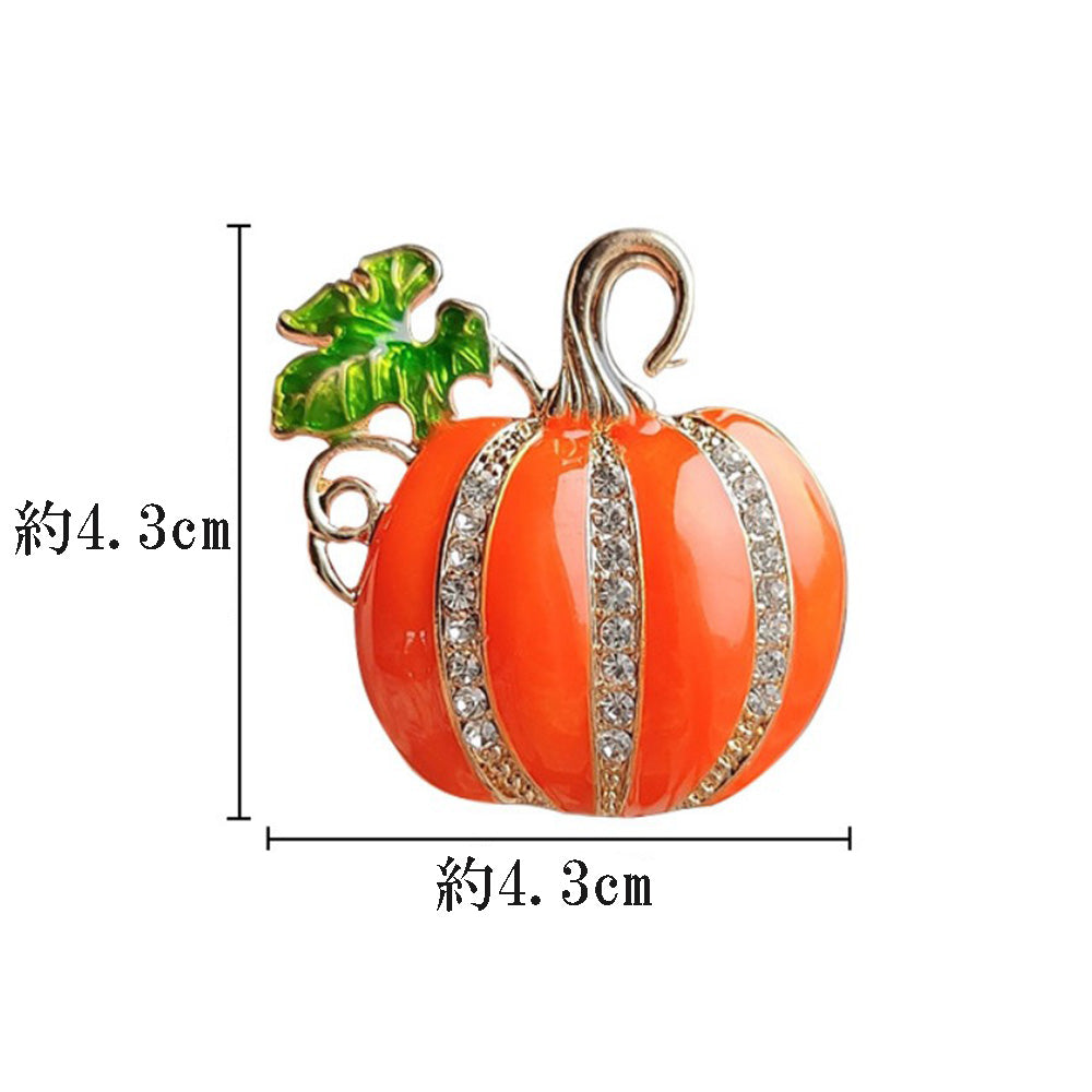 【送料無料】パンプキン カボチャ ブローチ ハロウィン イベント ファッション ピン エレガント 可愛い おしゃれ アクセサリー プレゼント 贈り物 メンズ レディース 子供 ジュエリー カフス専門店