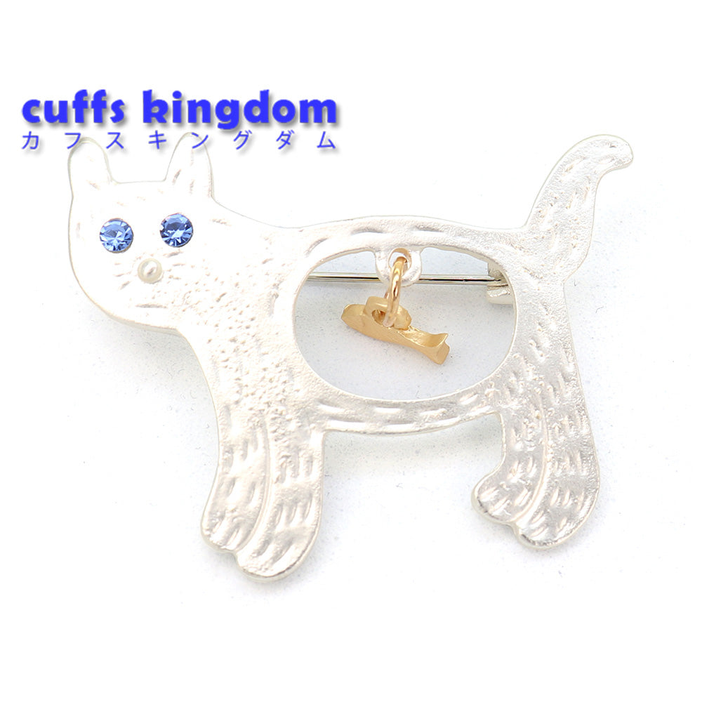 【送料無料】お腹に魚 ネコ ブローチ ファッション ピン エレガント 可愛い おしゃれ アクセサリー プレゼント 贈り物 メンズ レディース 子供 ジュエリー カフス専門店