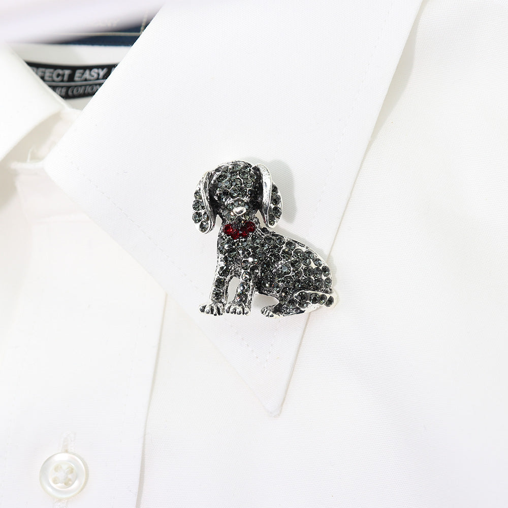 【送料無料】子犬 ブローチ ファッション ピン エレガント 可愛い おしゃれ アクセサリー プレゼント 贈り物 メンズ レディース 子供 ジュエリー カフス専門店
