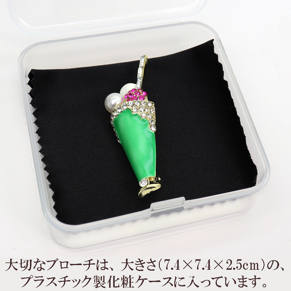 【送料無料】しゅわしゅわ クリームソーダ ブローチ ファッション ピン エレガント 可愛い おしゃれ アクセサリー プレゼント 贈り物 メンズ レディース 子供 ジュエリー カフス専門店