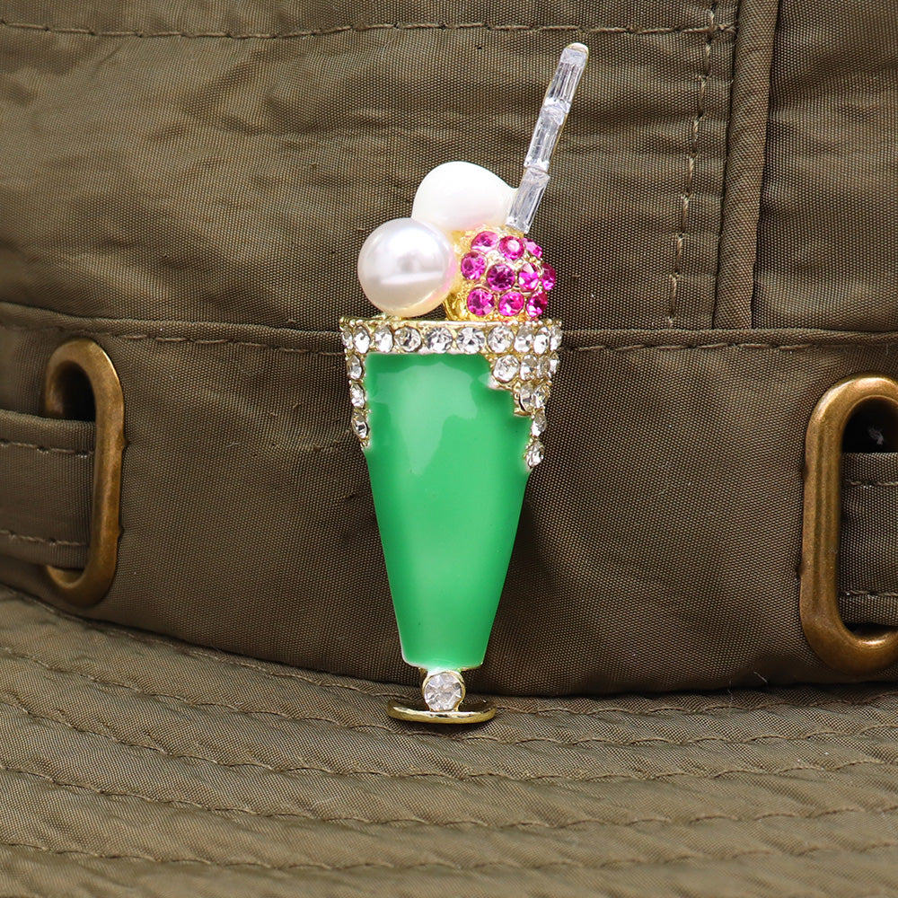【送料無料】しゅわしゅわ クリームソーダ ブローチ ファッション ピン エレガント 可愛い おしゃれ アクセサリー プレゼント 贈り物 メンズ レディース 子供 ジュエリー カフス専門店