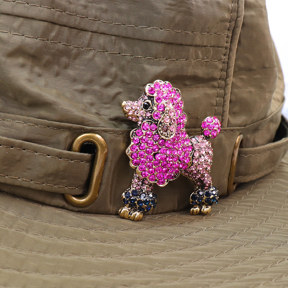 【送料無料】ピンク プードル ブローチ 犬 ファッション ピン エレガント 可愛い おしゃれ アクセサリー プレゼント 贈り物 メンズ レディース 子ども ジュエリー カフス専門店