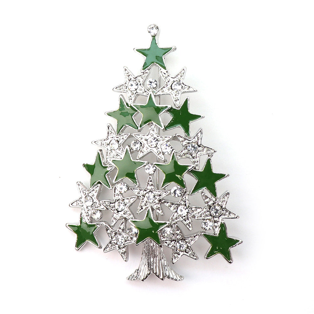 【クリスマスを盛り上げる】クリスマスツリー ブローチ クリスマス イベント ファッション ピン 可愛い おしゃれ アクセサリー プレゼント 贈り物 メンズ レディース 子供 ジュエリー カフス専門店