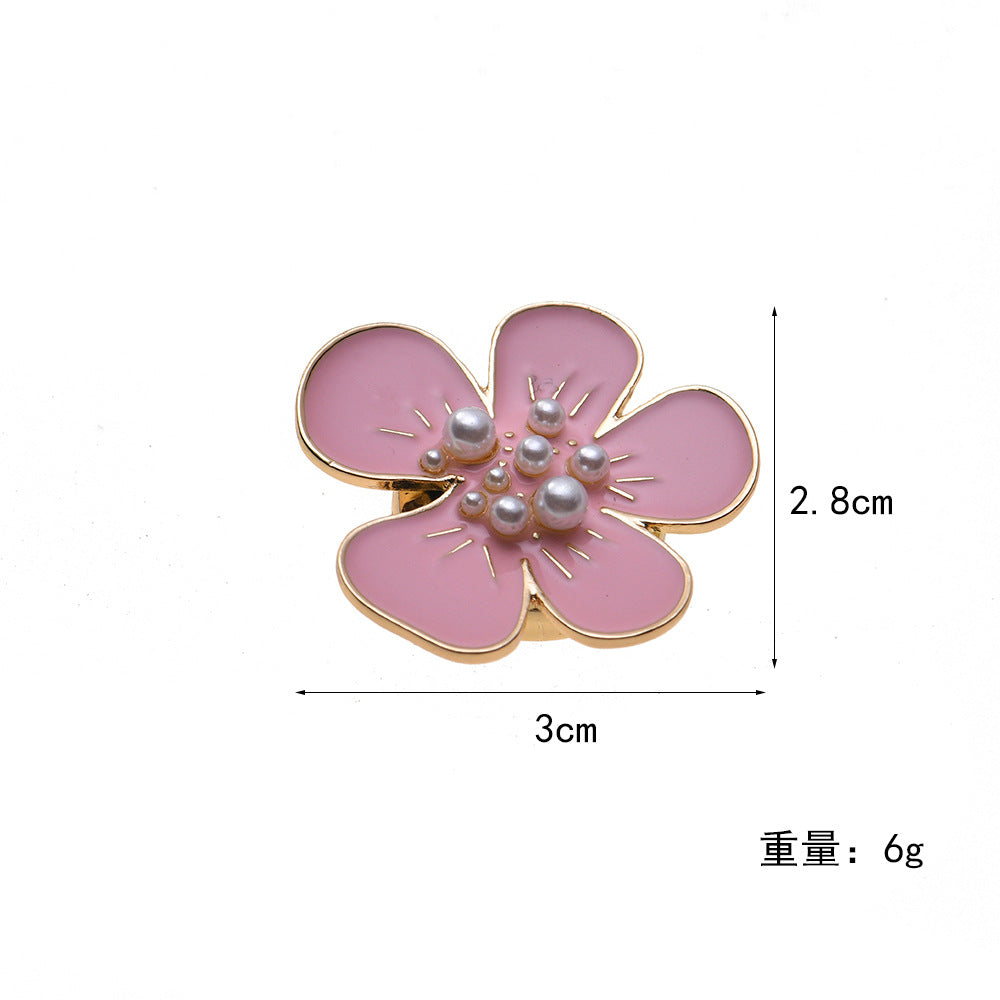 【ピンク】花型 フラワー ボタンカバー かわいい 上品 メンズ レディース シャツ 鞄 帽子 小物 アクセサリー ギフト プレゼント パーティー 選べる カラー