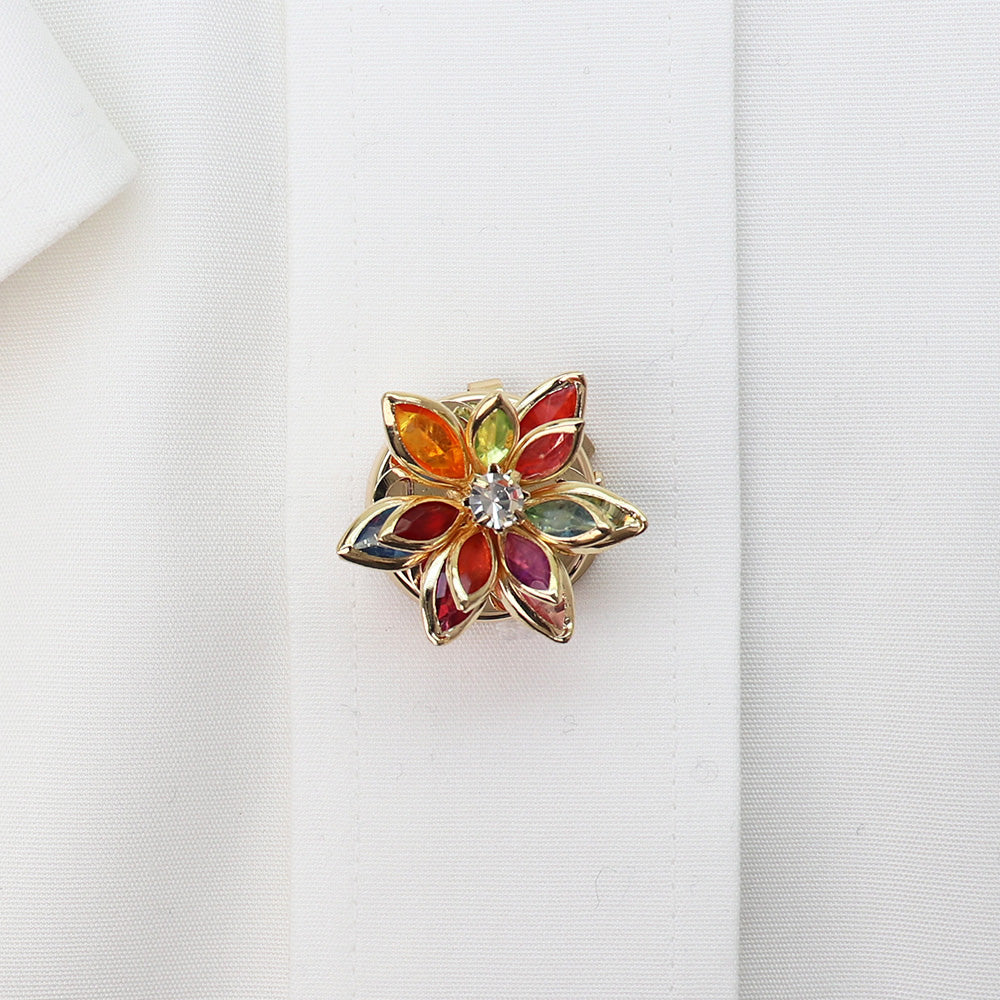 【ワンポイントでぐっと華やか】カラフル フラワー 花 ボタンカバー メンズ レディース シャツ 鞄 帽子 小物 アクセサリー ギフト プレゼント パーティー