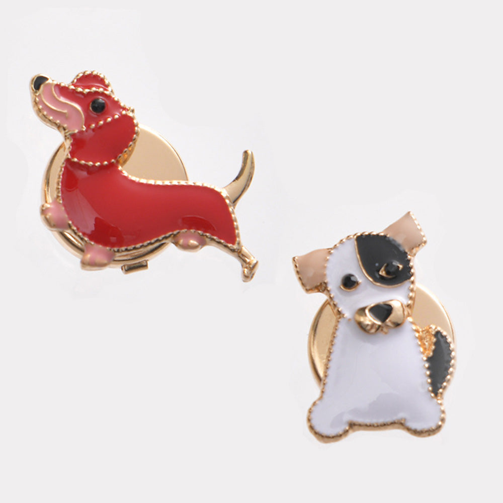 黒白 わんこ ボタンカバー 犬 アニマル メンズ レディース かわいい 癒し シャツ 鞄 帽子 小物 ギフト プレゼント パーティー 選べる 1個 ／ 2個セット