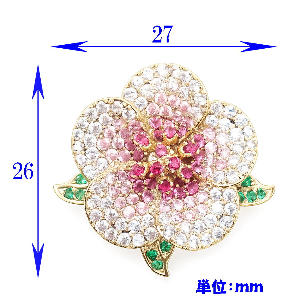 マグネット ブローチ 花モチーフ フラワー 磁石 キラキラ ビジュー 上品 かわいい エレガント アクセサリー バッグ 帽子 ストール プレゼント ギフト