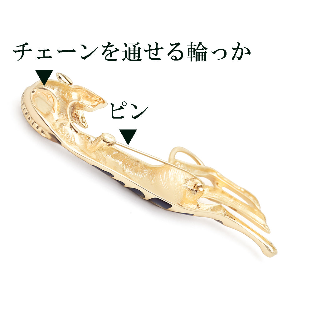 キリン ブローチ 大ぶり ゴールドカラー アニマル 動物 存在感 おしゃれ ペンダント 2WAY アクセサリー バッグ 帽子 ストール プレゼント ギフト