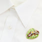 ヤモリ ブローチ リーフ 葉っぱ トカゲ 爬虫類 ラインストーン グリーン ゴールド 個性的 幸運 魔除け おしゃれ アクセサリー バッグ 帽子 ストール ギフト