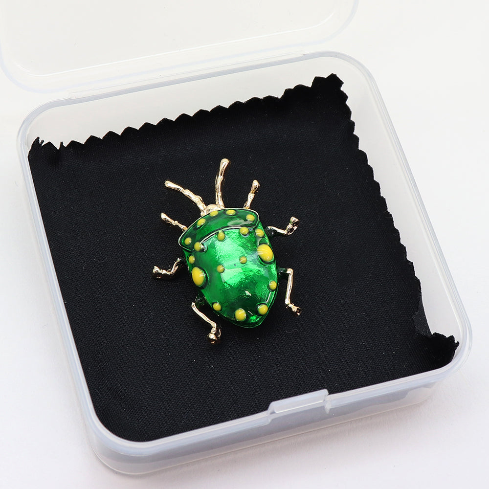 昆虫 ブローチ グリーン 虫 ゴールドカラー 個性派 おしゃれ アクセサリー ピン バッグ 帽子 ストール プレゼント ギフト 昆虫好き