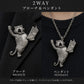歌う 猫 ブローチ ペンダント 2WAY ネコ キャット 熱唱 音楽 シルバーカラー アンティーク調 アクセサリー バッグ 帽子 ストール ギフト 猫好き