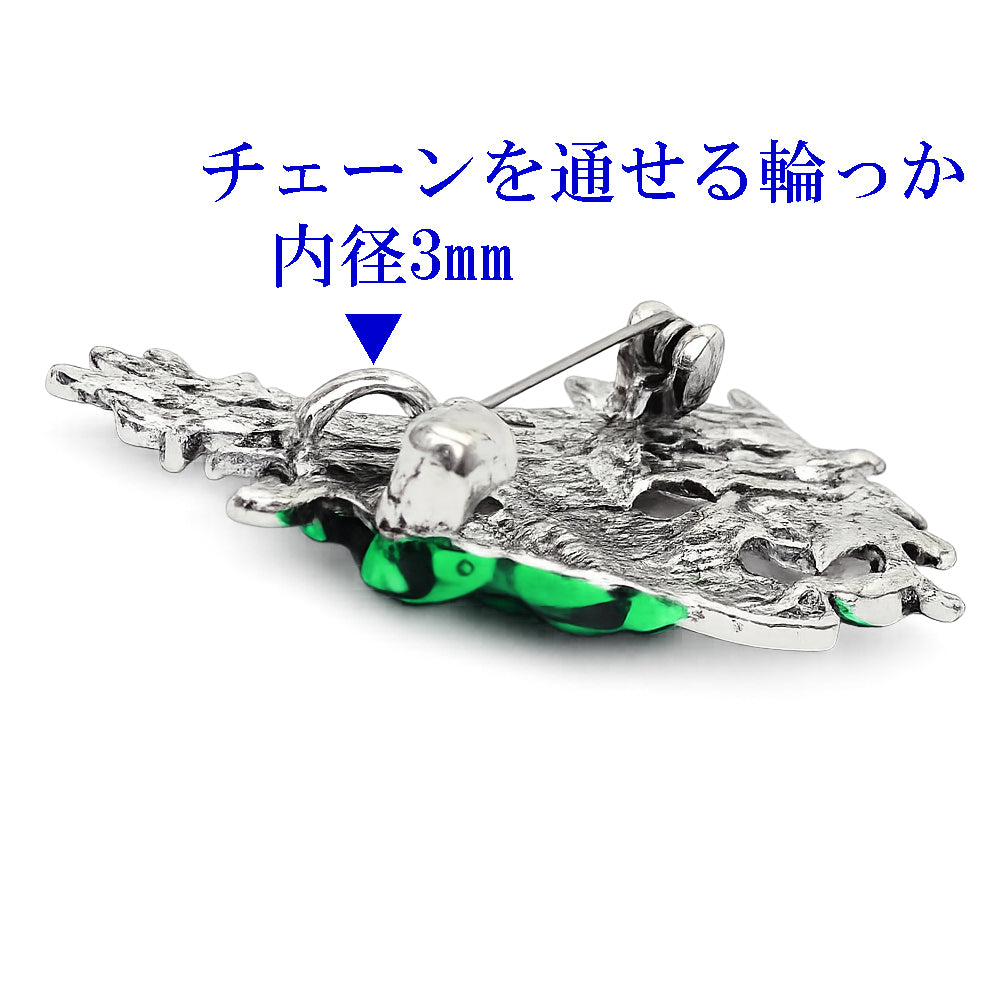 カエル きのこ ブローチ ペンダント 2WAY アンティーク調 グリーン マッシュルーム 森 自然 アニマル アクセサリー かわいい ファンタジー レトロ バッグ 帽子 ストール ギフト