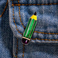 鉛筆 ブローチ 文房具 グリーン アクセサリー おしゃれ 個性的 ユニーク  学校 教師 学生 勉強 デザイナー イラストレーター バッグ 帽子 ストール プレゼント ギフト