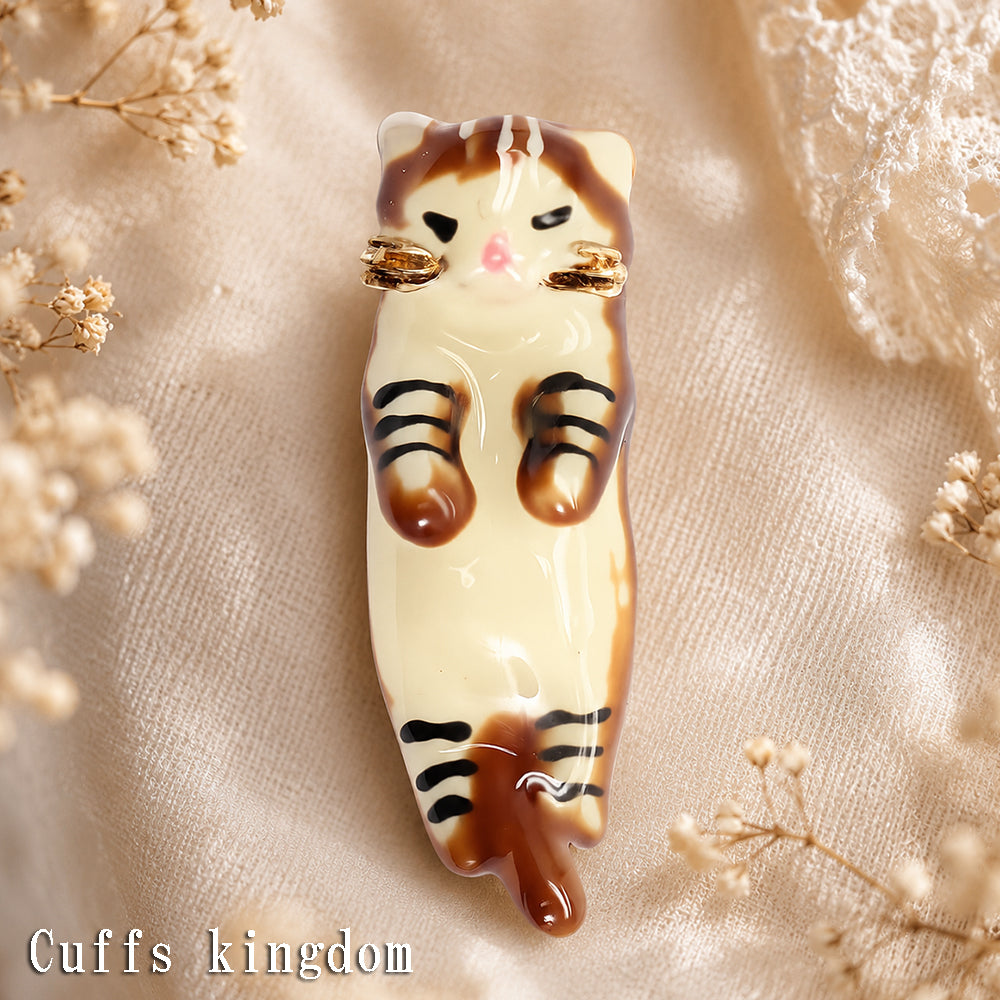 茶トラ猫 ブローチ ねこ 猫 アクセサリー 動物 アニマル 猫好き かわいい 癒し おしゃれ バッグ 帽子 ストール プレゼント ギフト
